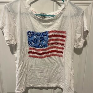 American Rag White Graphic Short Sleeve T-Shirt